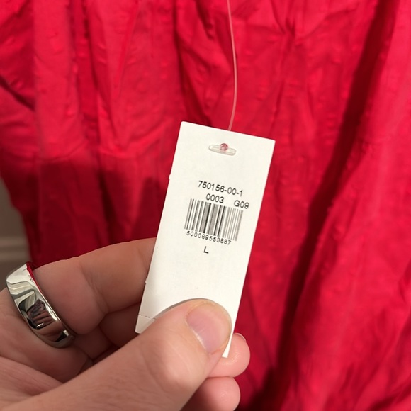 NWT Old Navy hot pink dress size large adjustable straps dot detail - Picture 3 of 6